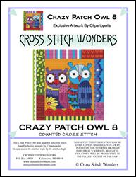 Crazy Patch Owl 08 / Cross Stitch Wonders