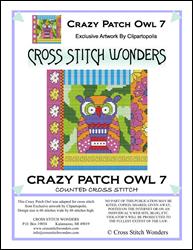 Crazy Patch Owl 07 / Cross Stitch Wonders