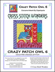 Crazy Patch Owl 06 / Cross Stitch Wonders