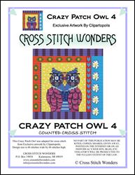 Crazy Patch Owl 04 / Cross Stitch Wonders