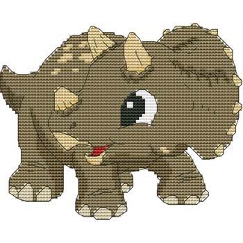 Baby Triceratops 01 / Cross Stitch Wonders