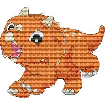 Baby Triceratops 04 / Cross Stitch Wonders