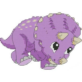 Baby Triceratops 06 / Cross Stitch Wonders