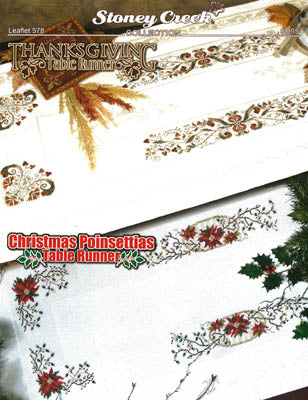 Thanksgiving & Christmas Poinsettias Table Runners / Stoney Creek