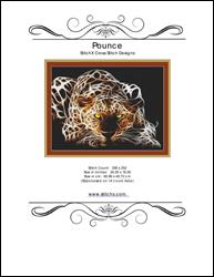 Pounce Fractal Leopard Cross Stitch Pattern / StitchX Craft Designs