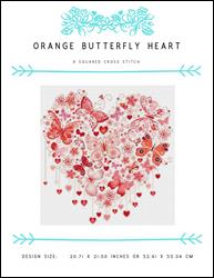 Orange Butterfly Heart / X Squared Cross Stitch