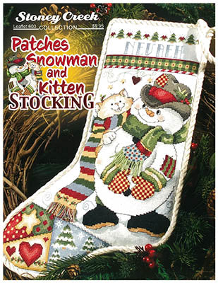 Patches Snowman And Kitten Stocking / Stoney Creek