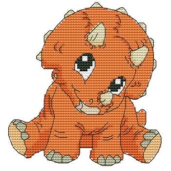 Baby Triceratops 09 / Cross Stitch Wonders