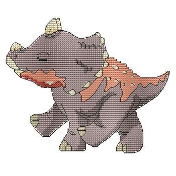 Baby Triceratops 10 / Cross Stitch Wonders