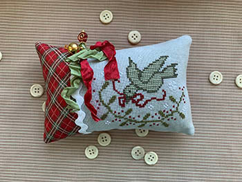 Holly Bird Ornament / Stitches By Ethel