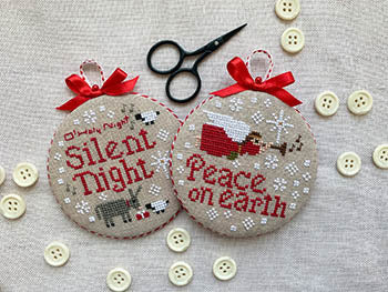 Joyful Christmas Ornaments / Stitches By Ethel