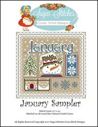 JANUARY Monthly Sampler / Sugar Stitches Design