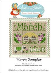 MARCH Monthly Sampler / Sugar Stitches Design