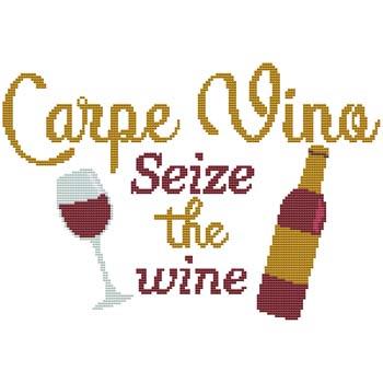 Carpe Vino - Seize The Wine / Cross Stitch Wonders