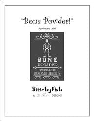 Bone Powder Apothecary Label / StitchyFish Designs