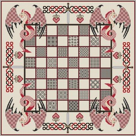 Dragon Chesboard - Red & Black / DoodleCraft Design Ltd