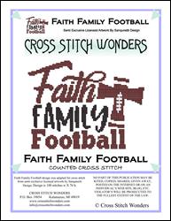 Faith Family Football / Cross Stitch Wonders