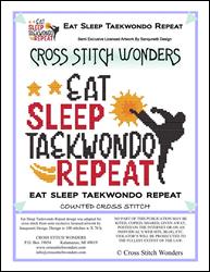 Eat Sleep Taekwondo Repeat / Cross Stitch Wonders