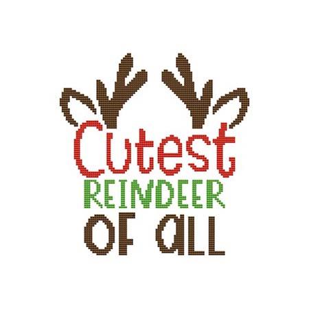 Cutest Reindeer Of All / Cross Stitch Wonders