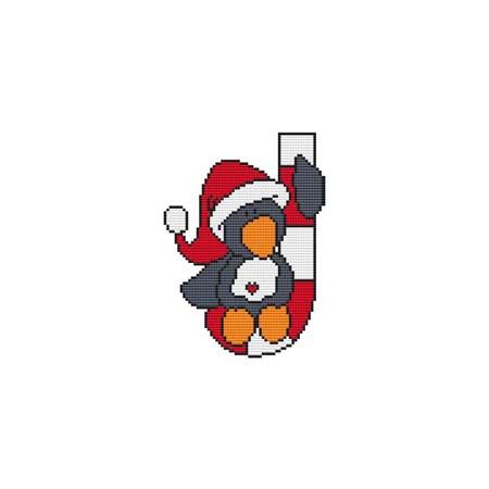 Penguin Candy Cane Critter / Cross Stitch Wonders