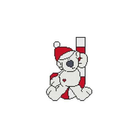 Polar Bear Candy Cane Critter / Cross Stitch Wonders