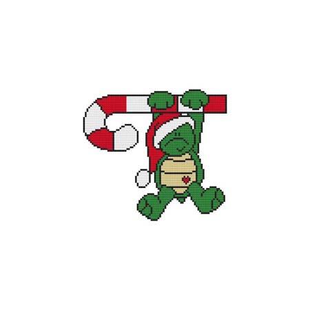 Turtle Candy Cane Critter / Cross Stitch Wonders