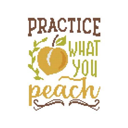 Farmers Market - Practice What You Peach / Cross Stitch Wonders