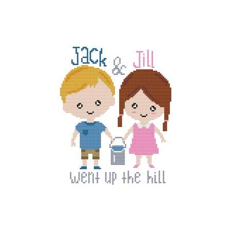 A Nursery Rhyme - JACK and JILL WENT UP THE HILL / Cross Stitch Wonders