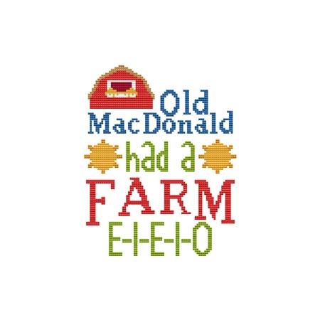 A Nursery Rhyme - OLD MACDONALD HAD A FARM / Cross Stitch Wonders