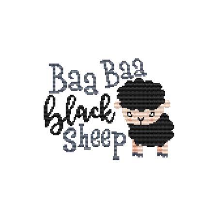 A Nursery Rhyme - BAA BAA BLACK SHEEP / Cross Stitch Wonders