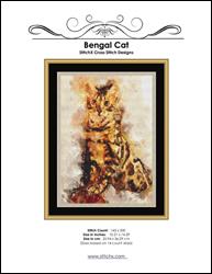 Bengal Cat Painting Cross Stitch Pattern / StitchX Craft Designs