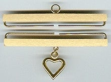 Satin Finish with Heart Bellpulls / Lene Boje