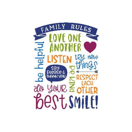 Family Rules / Cross Stitch Wonders