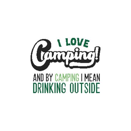 I Love Camping ... Drinking Outside / Cross Stitch Wonders