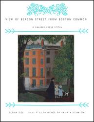 View of Beacon Street from Boston Common / X Squared Cross Stitch