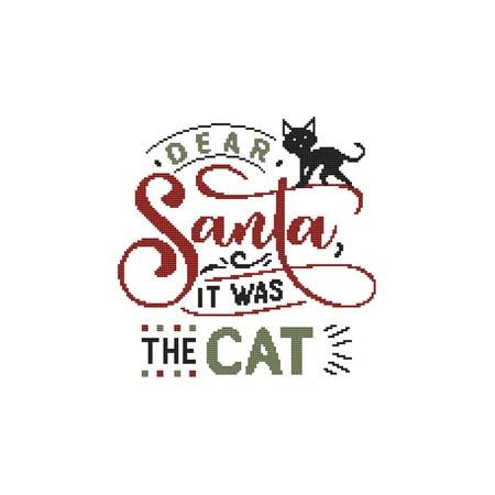 Dear Santa, It Was The Cat / Cross Stitch Wonders