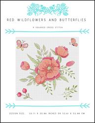 Red Wildflowers And Butterflies / X Squared Cross Stitch