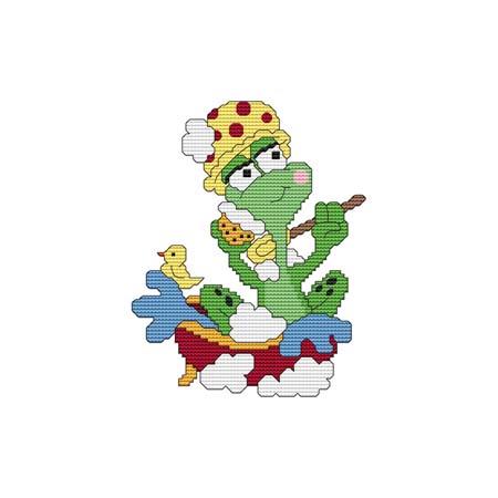 Funny Frog Bath Time / Cross Stitch Wonders