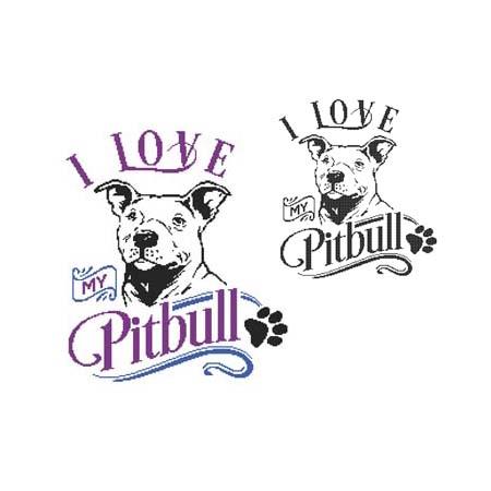 I Love My Pitbull / Cross Stitch Wonders