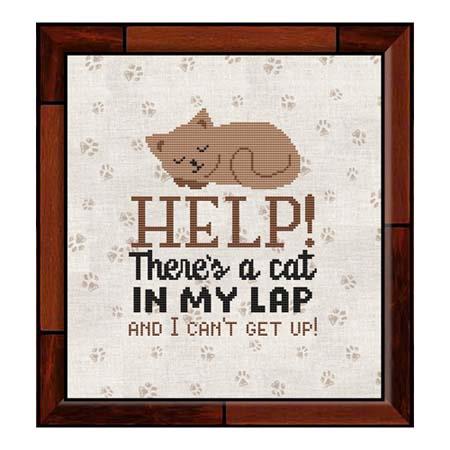 HELP! There's a cat in my lap and I can't get up! / Cross Stitch Wonders