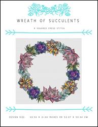 Wreath of Succulents / X Squared Cross Stitch