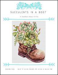 Succulents in a Boot / X Squared Cross Stitch