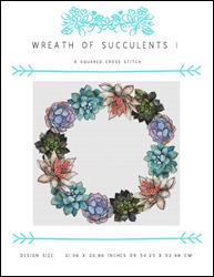 Wreath of Succulents I / X Squared Cross Stitch