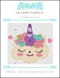 Unicorn Pumpkin / X Squared Cross Stitch