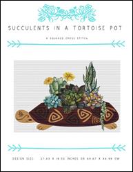 Succulents In A Tortoise Pot / X Squared Cross Stitch