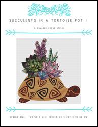 Succulents In A Tortoise Pot I / X Squared Cross Stitch