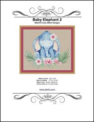 Baby Elephant 2 Cross Stitch Pattern / StitchX Craft Designs