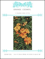 Orange Cosmos / X Squared Cross Stitch