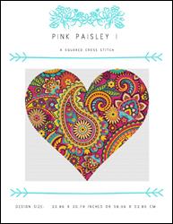 Pink Paisley I / X Squared Cross Stitch