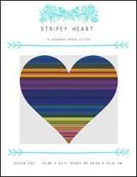 Stripey Heart / X Squared Cross Stitch